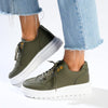 Tom Tom Lace Up Sneaker - Olive / Orange-TOM TOM-Buy shoes online