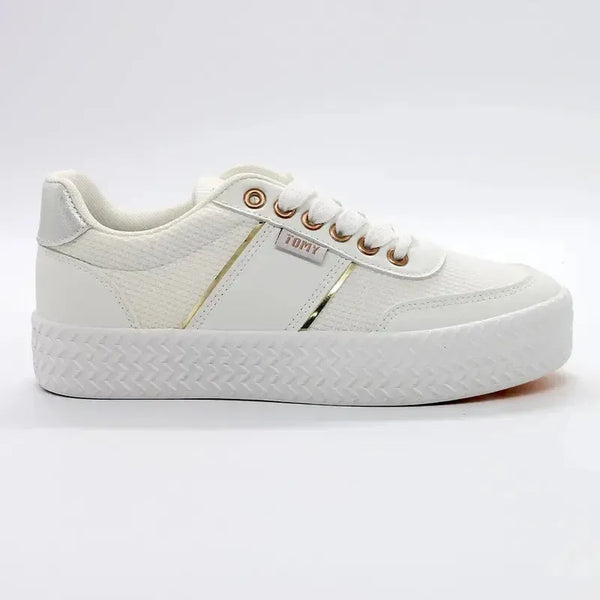 Tomy Danielle Lace Up Sneaker - White