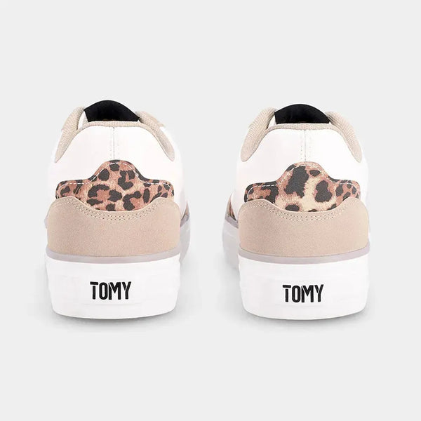 Tomy Sydney Sneaker - White/Tan Print