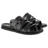 Tsonga Abuye Leather Push In Strappy Sandals - Black