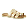 Tsonga Abuye Leather Push In Strappy Sandals - Gold Foil