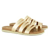Tsonga Abuye Leather Push In Strappy Sandals - Gold Foil