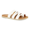 Tsonga Abuye Leather Push In Strappy Sandals - White