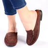 Tsonga Azura Leather Mule- Tan Suede Velour