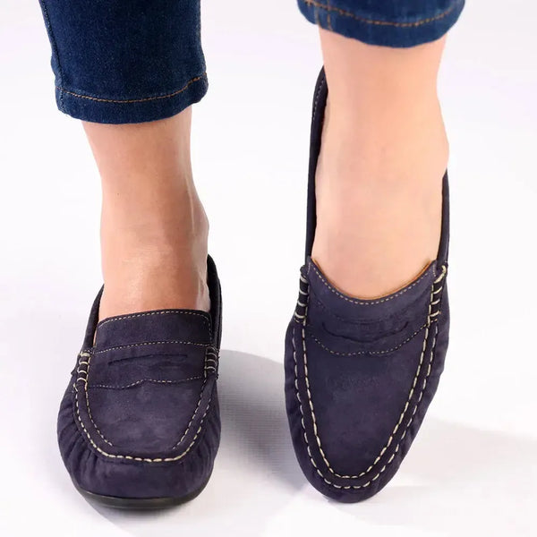 Tsonga Chobe Leather Moccasin - Navy