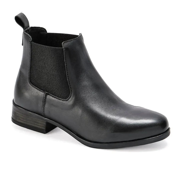 Tsonga Ennedi Gusset Ankle Leather Boot - Black Relaxa