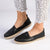 Tsonga Indzima Leather Espadrille Slip-On - Black Vintage-Tsonga-Buy shoes online