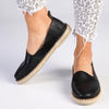 Tsonga Indzima Leather Espadrille Slip-On - Black Vintage-Tsonga-Buy shoes online