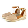 Tsonga Inkantolo Leather Espadrille Wedge - Gravel Vintage-Tsonga-Buy shoes online