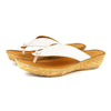 Tsonga Isanya Leather Thong Wedge - White Cayak-Tsonga-Buy shoes online