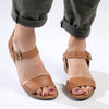 Tsonga Kangcono Leather Low Block Heel Sandal - Hazel Relaxa-Tsonga-Buy shoes online