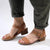 Tsonga Kangcono Leather Low Block Heel Sandal - Hazel Relaxa