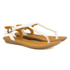 Tsonga Khuthaza Leather T-Bar Sandals - White Cayak-Tsonga-Buy shoes online