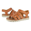 Tsonga Makuleni 3 Strap Leather Sandal With Velcro - Cakak Oak