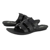 Tsonga Maroua 3 Strap Leather Push In Sandal - Black