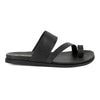 Tsonga Ningizimu Toe Loop Leather Sandals - Black