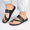 Tsonga Ningizimu Toe Loop Leather Sandals - Black-Tsonga-Buy shoes online