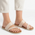 Tsonga Ningizimu Toe Loop Leather Sandals - Cream