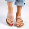 Tsonga Ningizimu Toe Loop Leather Sandals - Pink-Tsonga-Buy shoes online