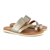 Tsonga Ningizimu Toe Loop Leather Sandals - Silver