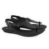Tsonga Ovaroli T Bar Leather Slingback Sandal - Black