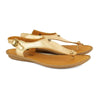 Tsonga Ovaroli T Bar Leather Slingback Sandal - Gold Foil