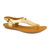 Tsonga Ovaroli T Bar Leather Slingback Sandal - Gold Foil
