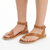 Tsonga Ugalonci Toe Loop Leather Ankle Tie Sandals - Hazel