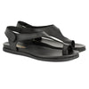 Tsonga Ukomosa Leather Toe Loop Velcro Back Strap Sandals - Black-Tsonga-Buy shoes online