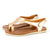 Tsonga Ukomosa Leather Toe Loop Velcro Back Strap Sandals - Gold Nappa Prime-Tsonga-Buy shoes online