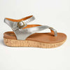 Tsonga Umnyango Leather Cork Wrap Sandals - Silver-Tsonga-Buy shoes online