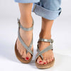 Tsonga Umnyango Leather Cork Wrap Sandals - Silver-Tsonga-Buy shoes online