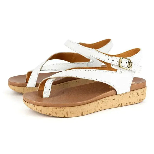 Tsonga Umnyango Leather Cork Wrap Sandals - White Cayak