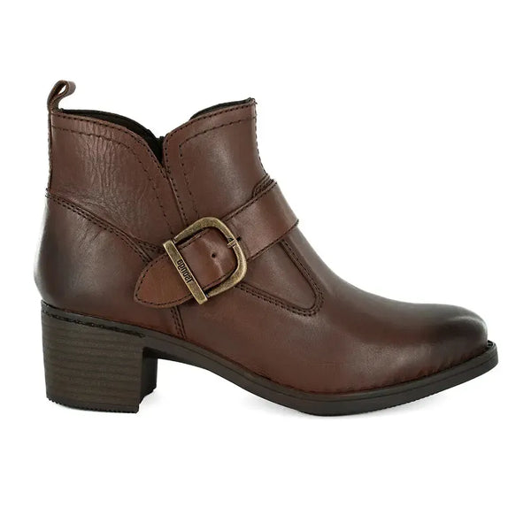 Tsonga Zibalo Buckle Trim Leather Bootie - Sable Relaxa