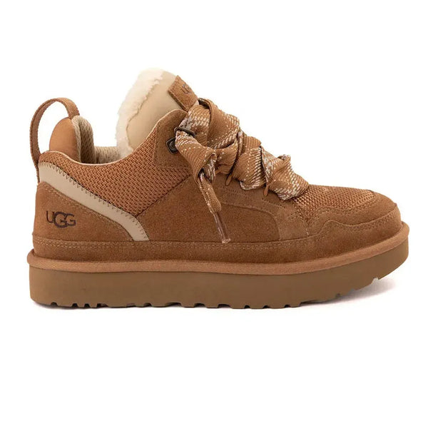 UGG Womens LO Lowmel Leather Sneaker - Chestnut