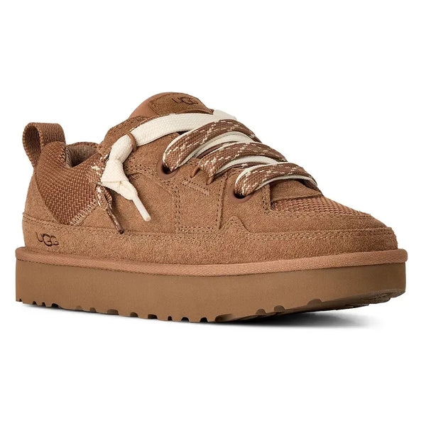 UGG Womens LO Lowmel Leather Sneaker - Chestnut