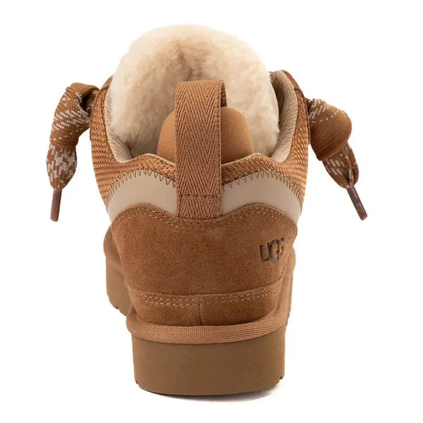 UGG Womens LO Lowmel Leather Sneaker - Chestnut