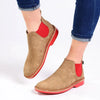 Veldskoen Chelsea Leather Pinotage - Red Sole/Tan Grain Suede