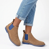 Veldskoen Leather Chelsea J Bay - Blue Sole / Grain Suede