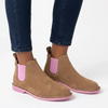 Veldskoen Leather Chelsea Uhambo - Light Pink Sole/Tan Grain Suede