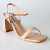 Madison Believe Strappy Block Heel Sandal - Nude