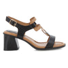 Pierre Cardin Block Heel - Black/Beige