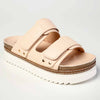 Madison JO Double Velcro Strap Sandals - Nude-Madison Heart of New York-Buy shoes online