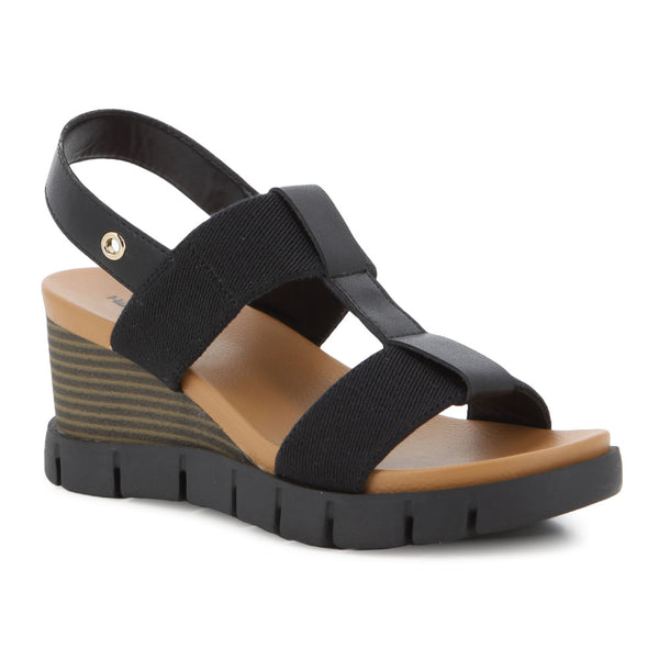 Hush Puppies Nyx Leather Wedge - Black