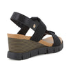 Hush Puppies Nyx Leather Wedge - Black