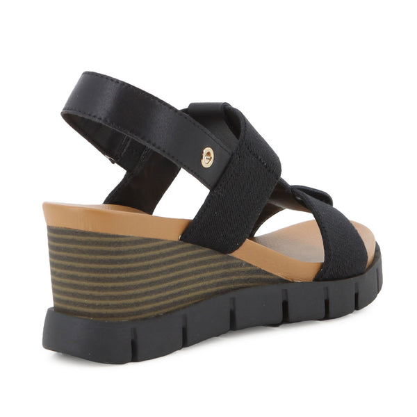 Hush Puppies Nyx Leather Wedge - Black