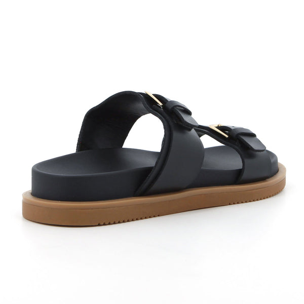 Hush Puppies Leather Hadley Sandals - Black