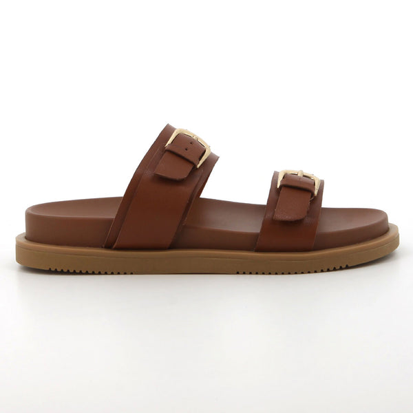 Hush Puppies Leather Hadley Sandals - Cognac