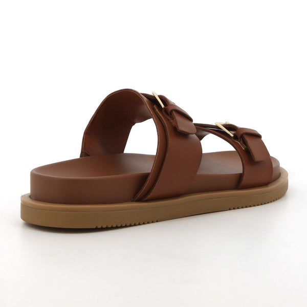 Hush Puppies Leather Hadley Sandals - Cognac