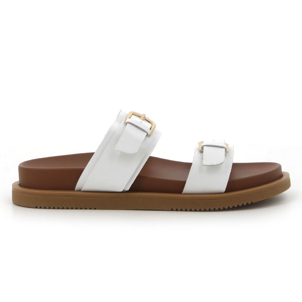 Hush Puppies Leather Hadley Sandals - White